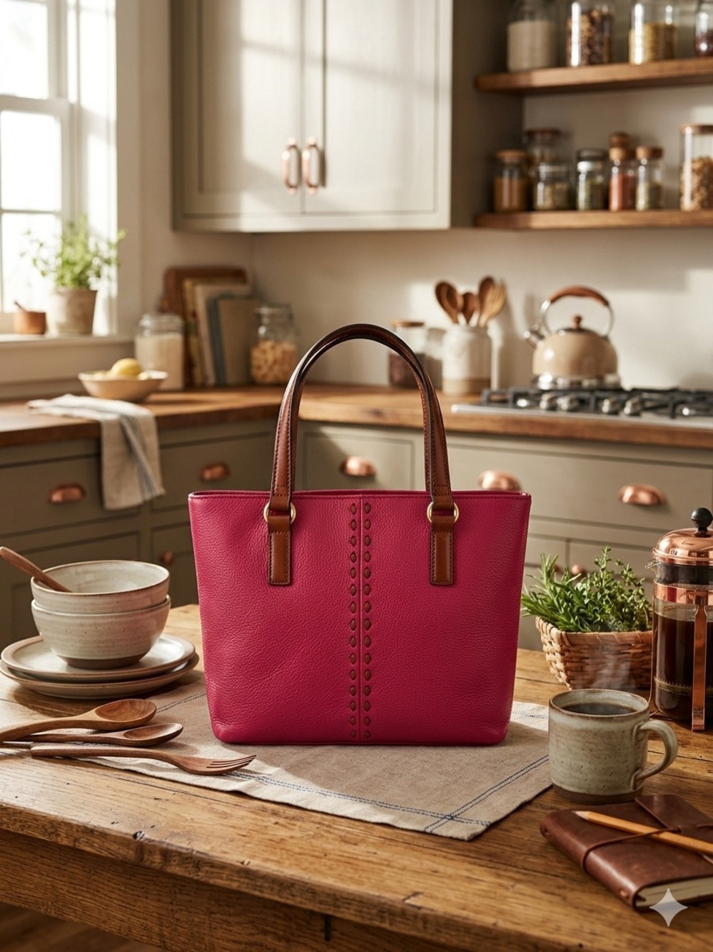 Fossil Vintage Pink Pebbled Leather Satchel Tote Convertible Handbag ZB7013
